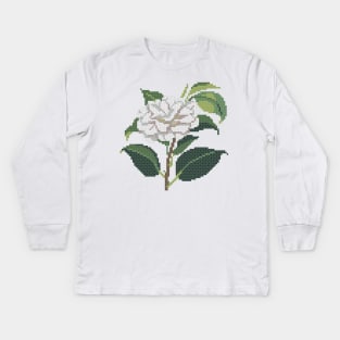 Alabama State Flower Camellia Kids Long Sleeve T-Shirt